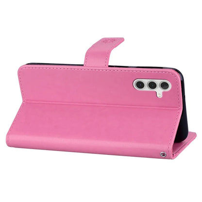 For Samsung Galaxy A15 4G Case Rhinestone Decor Leather Stand Cellphone Wallet Cover