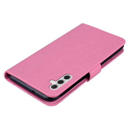 For Samsung Galaxy A15 4G Case Rhinestone Decor Leather Stand Cellphone Wallet Cover