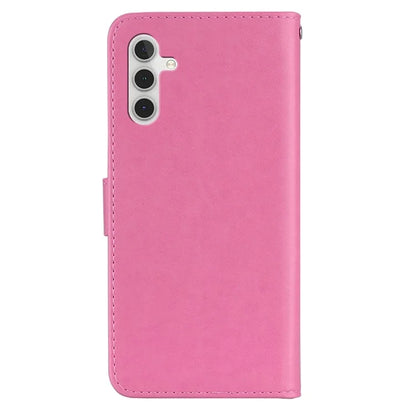 For Samsung Galaxy A15 4G Case Rhinestone Decor Leather Stand Cellphone Wallet Cover