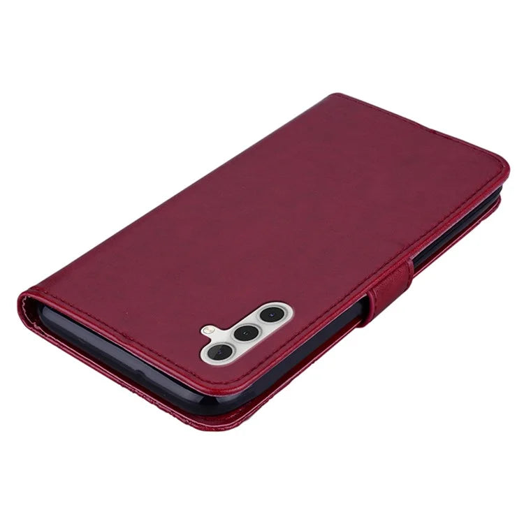 For Samsung Galaxy A15 4G Case Rhinestone Decor Leather Stand Cellphone Wallet Cover
