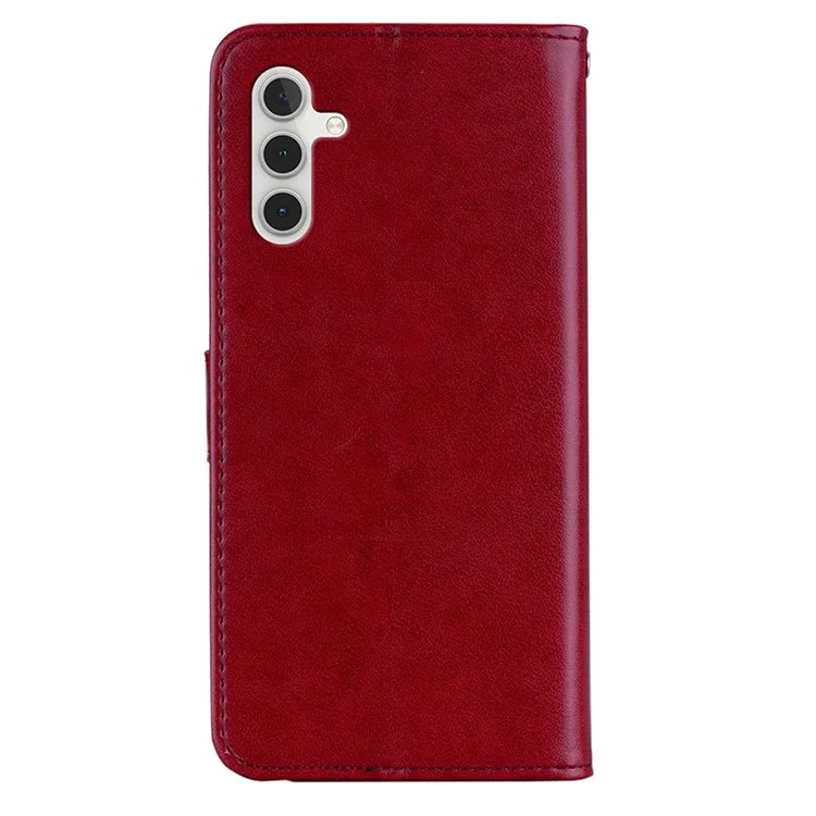 For Samsung Galaxy A15 4G Case Rhinestone Decor Leather Stand Cellphone Wallet Cover