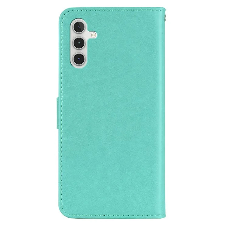 For Samsung Galaxy A15 4G Case Rhinestone Decor Leather Stand Cellphone Wallet Cover