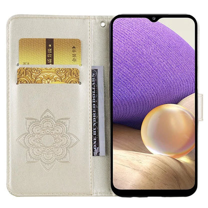 For Samsung Galaxy A15 4G Case Rhinestone Decor Leather Stand Cellphone Wallet Cover
