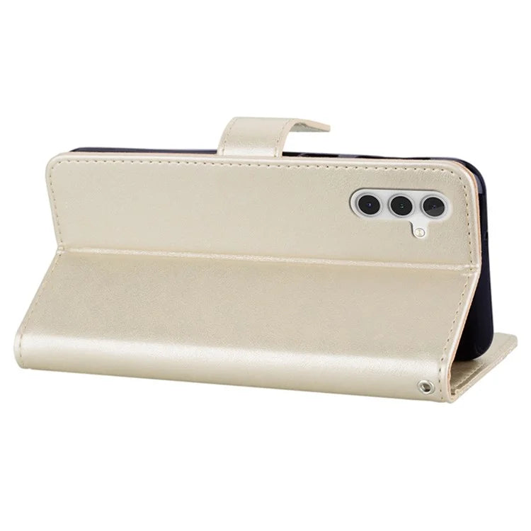 For Samsung Galaxy A15 4G Case Rhinestone Decor Leather Stand Cellphone Wallet Cover