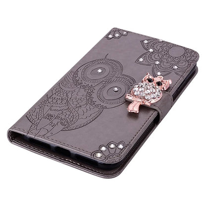 For Samsung Galaxy A15 4G Case Rhinestone Decor Leather Stand Cellphone Wallet Cover