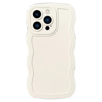 For iPhone 15 Pro Case Shockproof Shell TPU Phone Cover with Wave Shape Edge