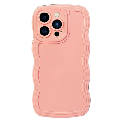 For iPhone 15 Pro Case Shockproof Shell TPU Phone Cover with Wave Shape Edge