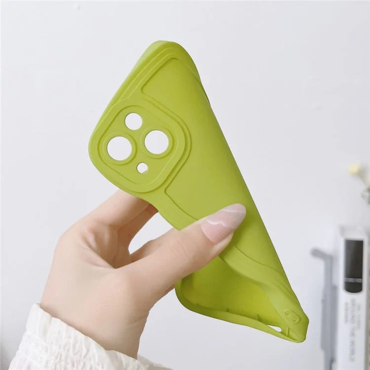 For iPhone 15 Plus Case TPU Phone Cover Wave Shape Edge Cell Phone Shell