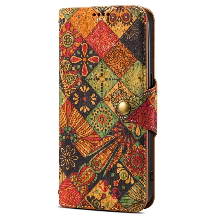 For iPhone 14 Pro Case Flower Pattern PU Leather Wallet Shockproof Phone Cover