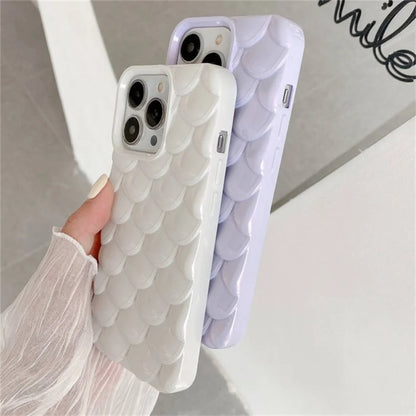 For iPhone 15 Pro Case 3D Effect Mermaid Scale TPU Phone Cover