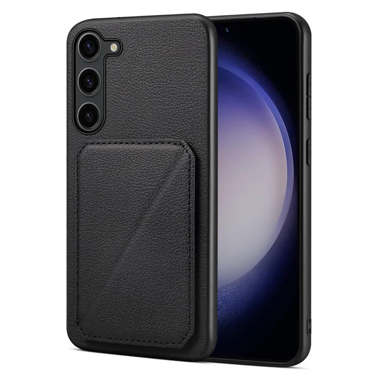 For Samsung Galaxy S23 Case PU Leather+PC+TPU Hidden Card Holder Phone Cover