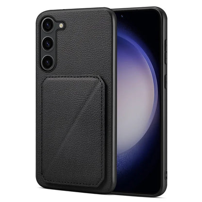 For Samsung Galaxy S23 Case PU Leather+PC+TPU Hidden Card Holder Phone Cover