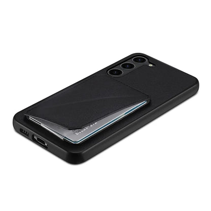 For Samsung Galaxy S23 Case PU Leather+PC+TPU Hidden Card Holder Phone Cover