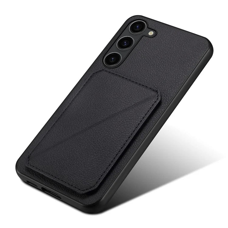 For Samsung Galaxy S23 Case PU Leather+PC+TPU Hidden Card Holder Phone Cover