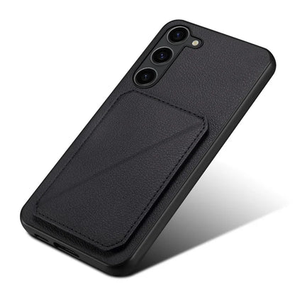 For Samsung Galaxy S23 Case PU Leather+PC+TPU Hidden Card Holder Phone Cover