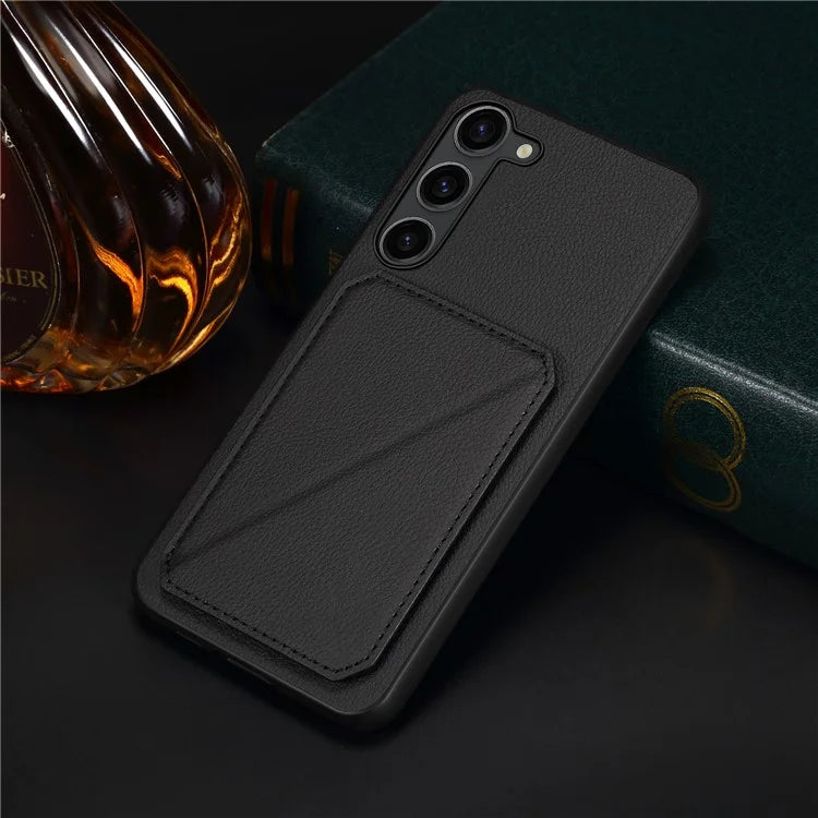 For Samsung Galaxy S23 Case PU Leather+PC+TPU Hidden Card Holder Phone Cover