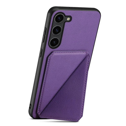 For Samsung Galaxy S23 Case PU Leather+PC+TPU Hidden Card Holder Phone Cover