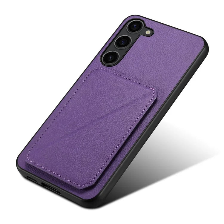 For Samsung Galaxy S23 Case PU Leather+PC+TPU Hidden Card Holder Phone Cover