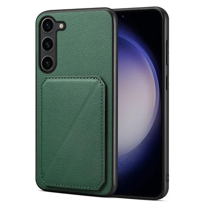 For Samsung Galaxy S23 Case PU Leather+PC+TPU Hidden Card Holder Phone Cover
