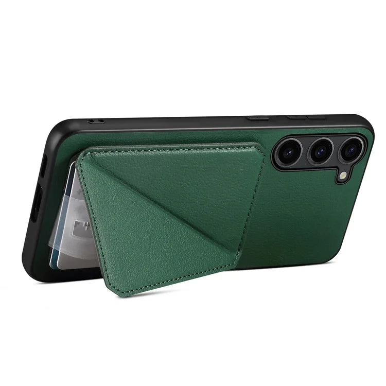 For Samsung Galaxy S23 Case PU Leather+PC+TPU Hidden Card Holder Phone Cover