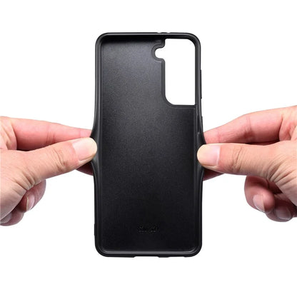 For Samsung Galaxy S23 Case PU Leather+PC+TPU Hidden Card Holder Phone Cover