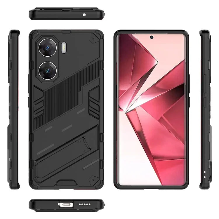 For vivo V29e (India) 5G Case Kickstand PC+TPU Phone Back Cover