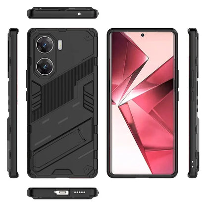 For vivo V29e (India) 5G Case Kickstand PC+TPU Phone Back Cover