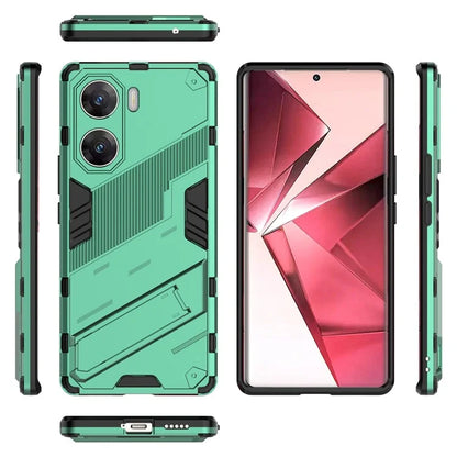 For vivo V29e (India) 5G Case Kickstand PC+TPU Phone Back Cover