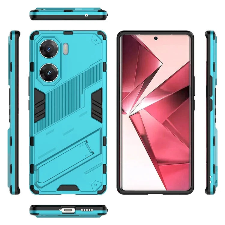 For vivo V29e (India) 5G Case Kickstand PC+TPU Phone Back Cover