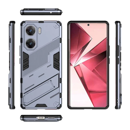 For vivo V29e (India) 5G Case Kickstand PC+TPU Phone Back Cover