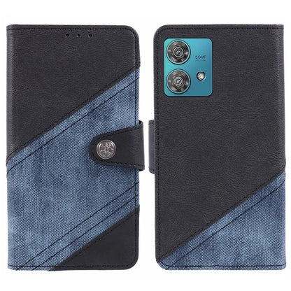 For Motorola Edge 40 Neo 5G Case Wallet Splicing PU Leather Phone Cover