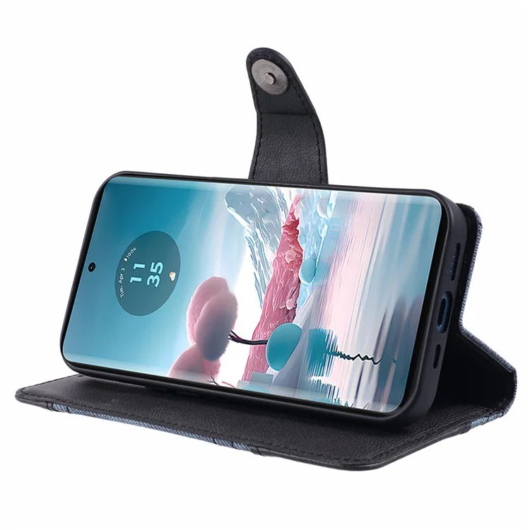 For Motorola Edge 40 Neo 5G Case Wallet Splicing PU Leather Phone Cover
