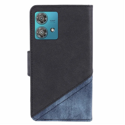 For Motorola Edge 40 Neo 5G Case Wallet Splicing PU Leather Phone Cover
