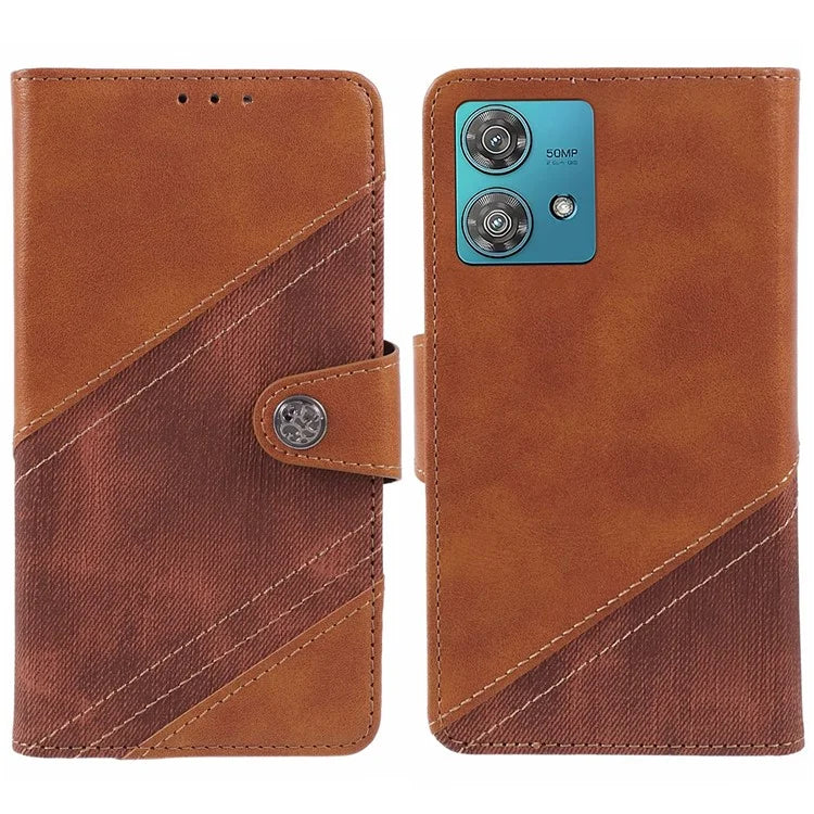 For Motorola Edge 40 Neo 5G Case Wallet Splicing PU Leather Phone Cover