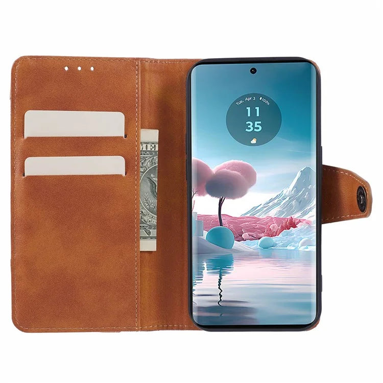 For Motorola Edge 40 Neo 5G Case Wallet Splicing PU Leather Phone Cover