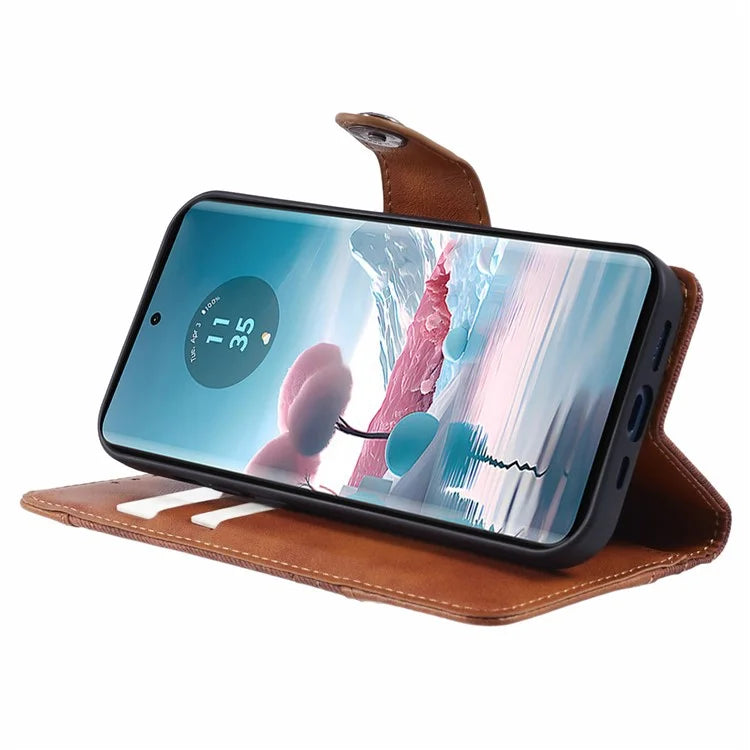 For Motorola Edge 40 Neo 5G Case Wallet Splicing PU Leather Phone Cover