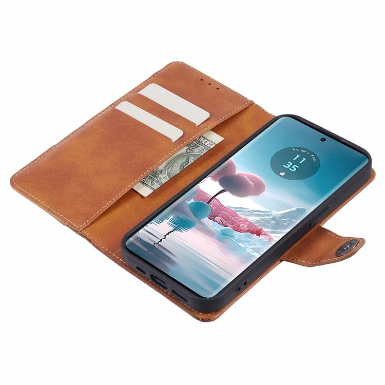 For Motorola Edge 40 Neo 5G Case Wallet Splicing PU Leather Phone Cover