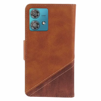 For Motorola Edge 40 Neo 5G Case Wallet Splicing PU Leather Phone Cover