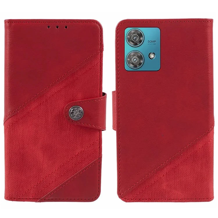 For Motorola Edge 40 Neo 5G Case Wallet Splicing PU Leather Phone Cover