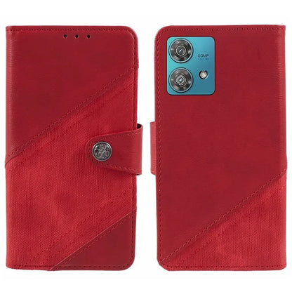 For Motorola Edge 40 Neo 5G Case Wallet Splicing PU Leather Phone Cover