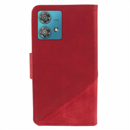 For Motorola Edge 40 Neo 5G Case Wallet Splicing PU Leather Phone Cover