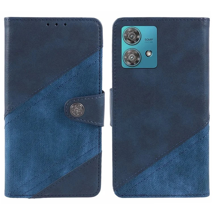 For Motorola Edge 40 Neo 5G Case Wallet Splicing PU Leather Phone Cover