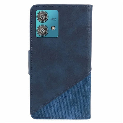 For Motorola Edge 40 Neo 5G Case Wallet Splicing PU Leather Phone Cover