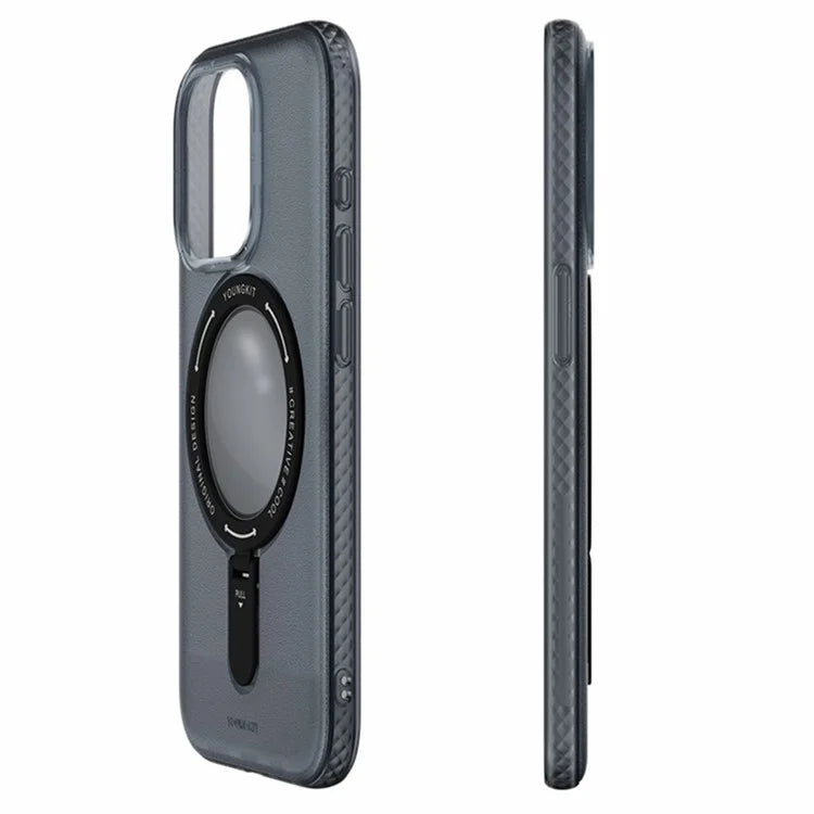 YOUNGKIT For iPhone 15 Pro Max Case Compatible with MagSafe PC Matte Kickstand Phone Cover