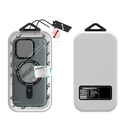 YOUNGKIT For iPhone 15 Pro Max Case Compatible with MagSafe PC Matte Kickstand Phone Cover