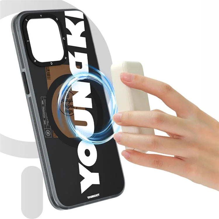 YOUNGKIT For iPhone 15 Pro TPU Case Compatible with MagSafe Drop-Proof IMD Phone Cover