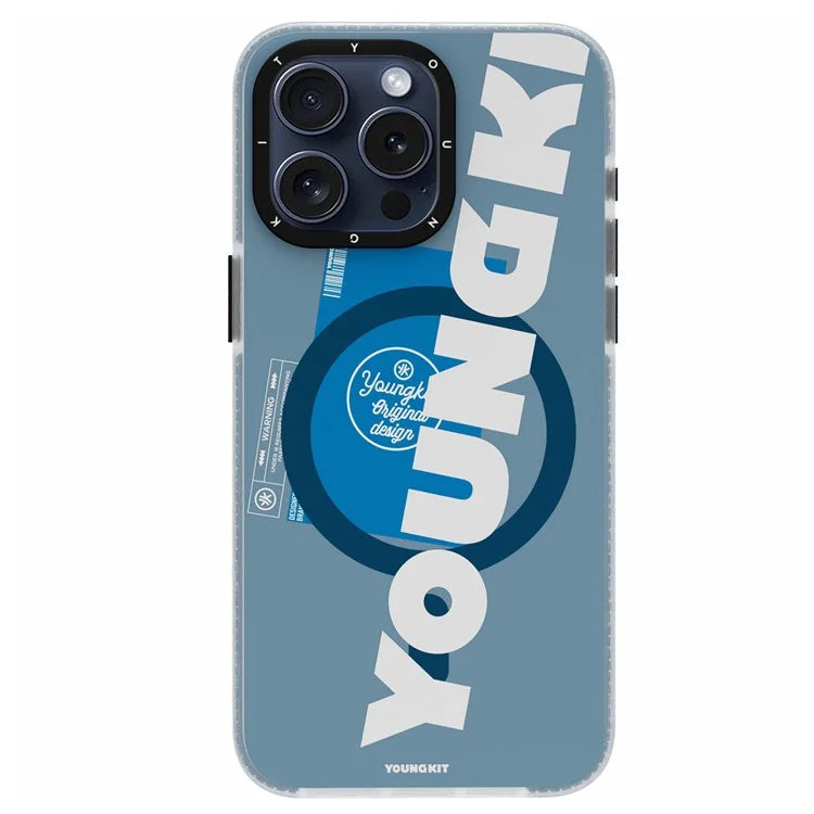 YOUNGKIT For iPhone 15 Pro TPU Case Compatible with MagSafe Drop-Proof IMD Phone Cover