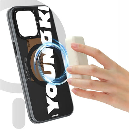 YOUNGKIT For iPhone 15 Pro TPU Case Compatible with MagSafe Drop-Proof IMD Phone Cover