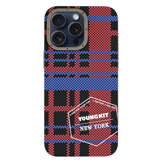 YOUNGKIT For iPhone 15 Pro Max Case Compatible with MagSafe 600D Aramid Fiber Phone Case