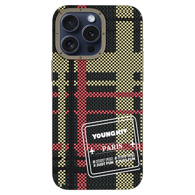 YOUNGKIT For iPhone 15 Pro Max Case Compatible with MagSafe 600D Aramid Fiber Phone Case